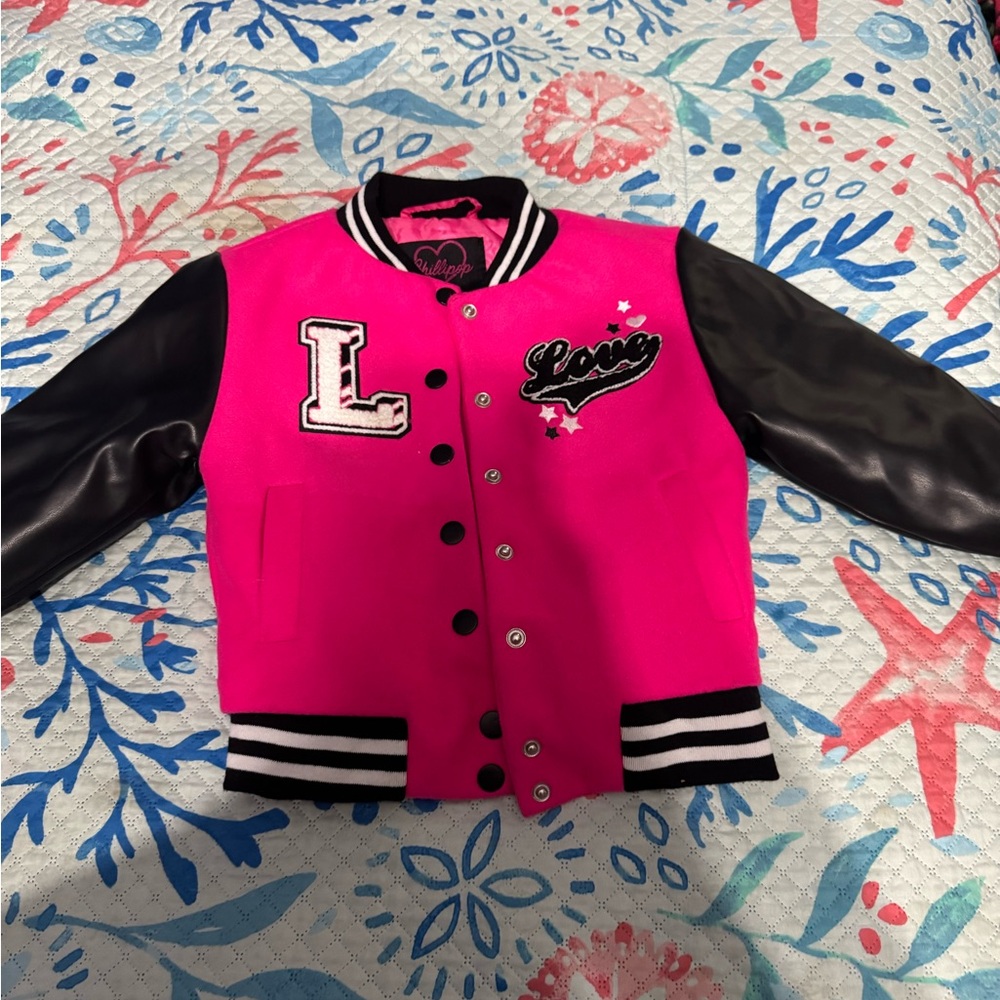 Pink Varsity Jacket for Kids